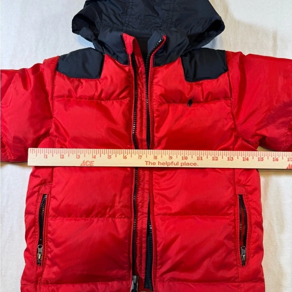 Kid’s Polo by Ralph Lauren Red and Black Puffer Jacket - no size tag, see photos
